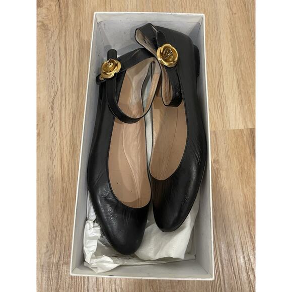 Chloe Designer Flats Ballet Slippers Rose Leather Fairy Ankle Straps Size 6/36 - Picture 2 of 6